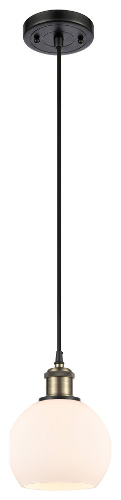 Innovations 516-1P-BAB-G121-6-LED 1-Light Mini Pendant, Black Antique Brass