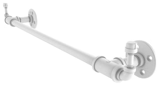 Pipeline Towel Bar with Integrated Hooks, Matte White, 30"