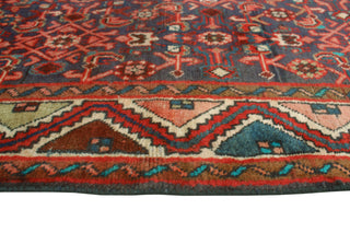 Fine Vintage Distressed Tahurer Navy/Ivory Runner, 3'3x9'11