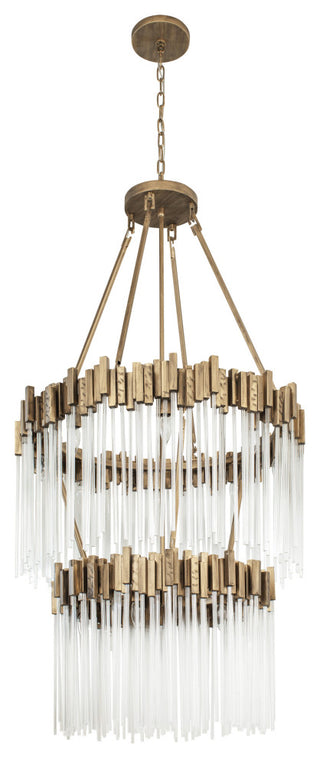 Matrix 14 Light Chandelier, Havana Gold