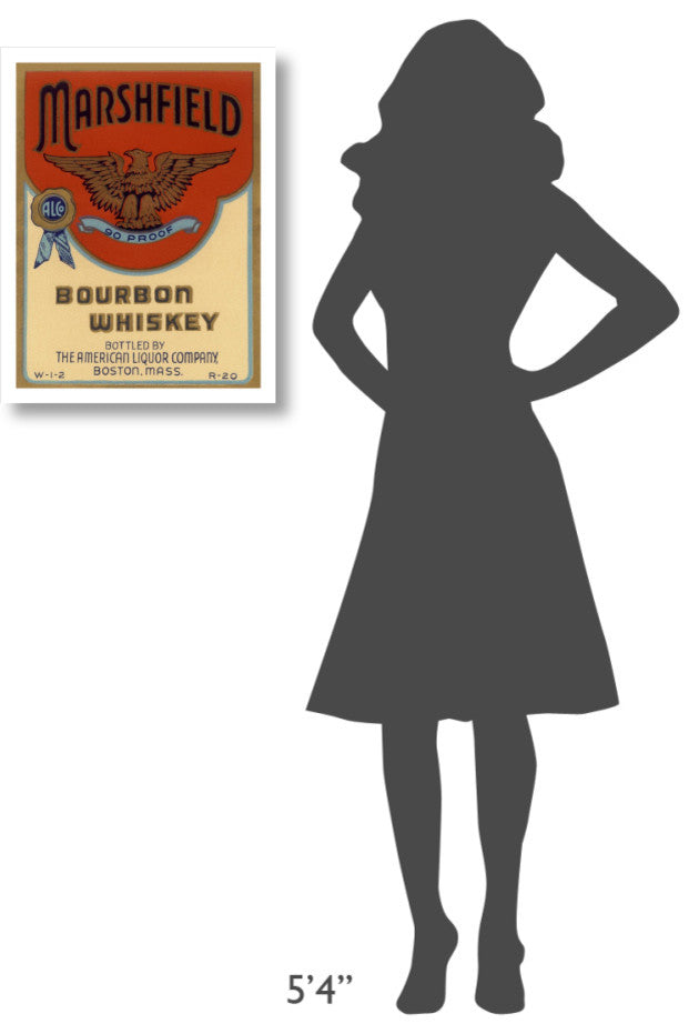 "Marshfield Bourbon Whiskey" Print by Vintage Booze Labels, 19"x24"