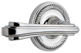 Rope Rose With Fleur Lever, Bright Chrome, Right-Handed