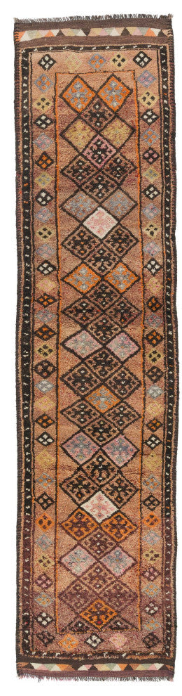 Vintage Turkish Runner Rug 2' 10" x 11' 8", 34 in. x 140 in.