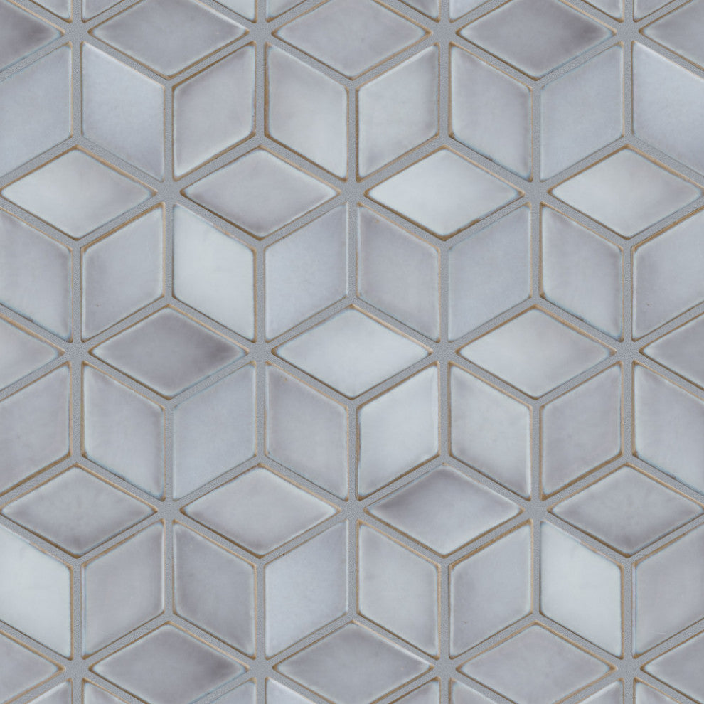 Hudson Rhombus Grey Eye Porcelain Floor and Wall Tile