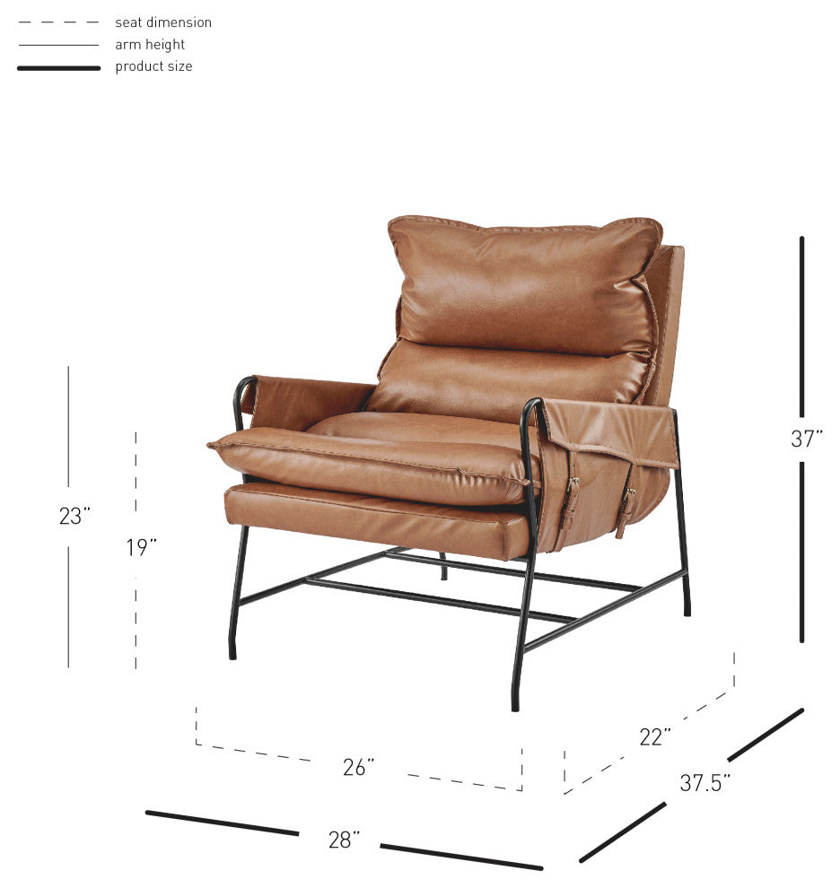 Thierry PU Accent Arm Chair