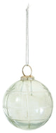 Etched Glass Ball Ornament, Set of 6
