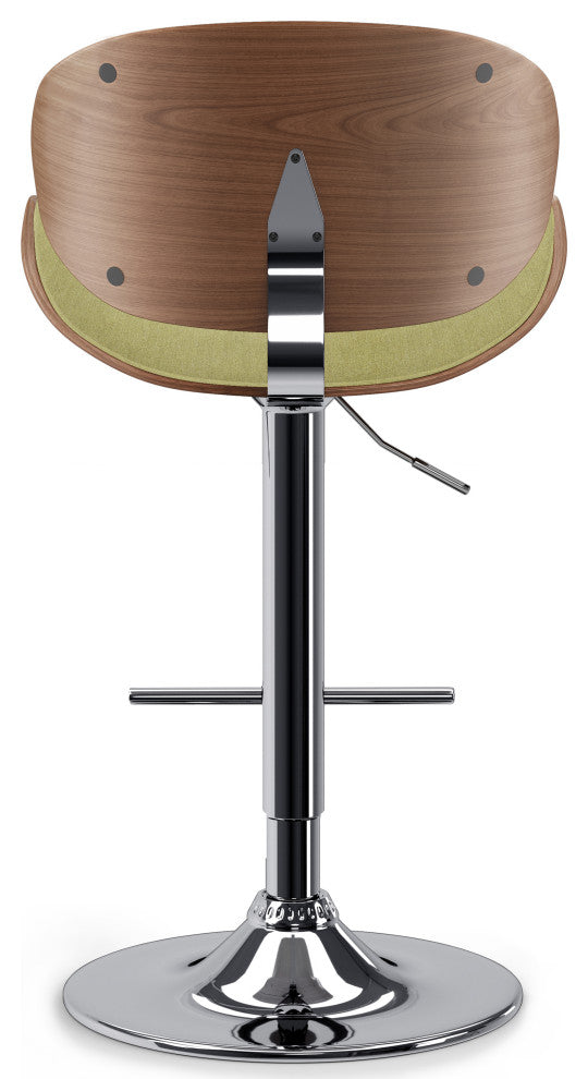 Marana Bentwood Adjustable Swivel Bar Stool, Acid Green