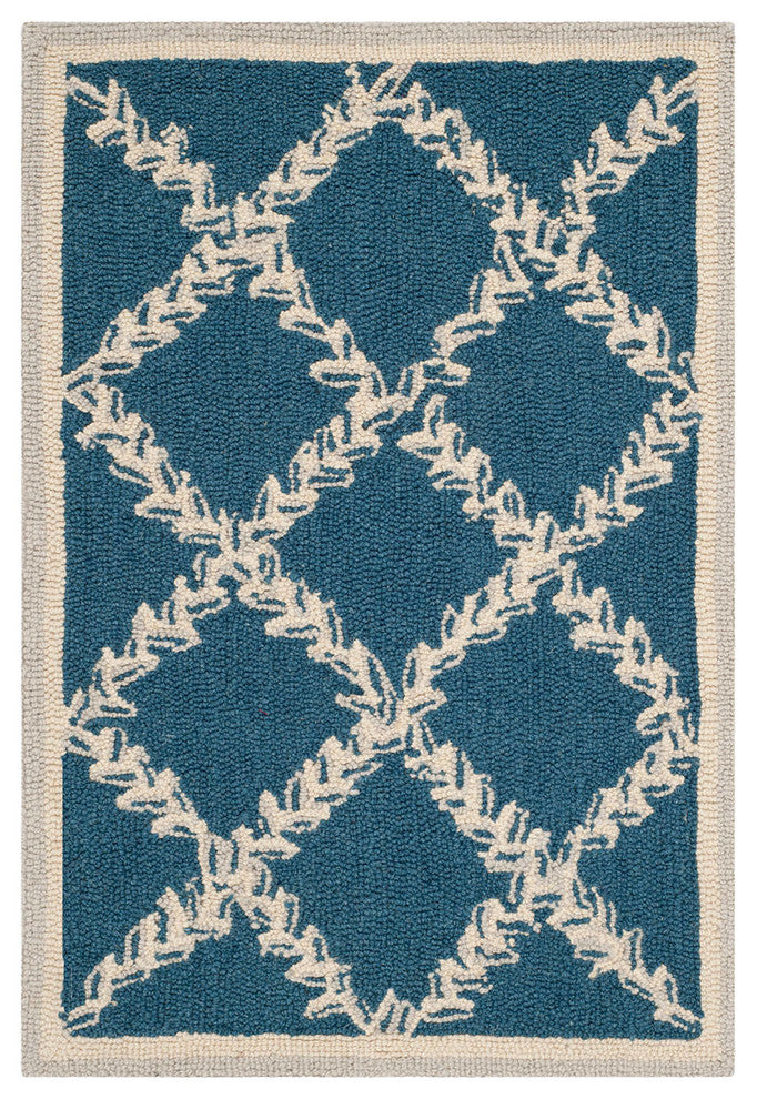 Safavieh Chelsea Hk230N Rug, Navy/Creme, 3'9"x5'9"