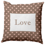 Love Decorative Indoor/Outdoor Pillow, Ginger Snap, 20"x20"