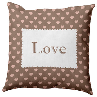 Love Decorative Indoor/Outdoor Pillow, Ginger Snap, 20"x20"