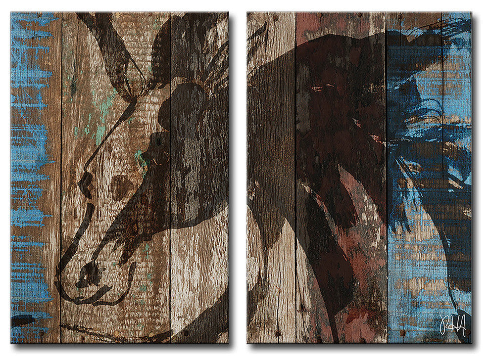 Born 2B Wild XVIII 2 Panels, 40"x30"
