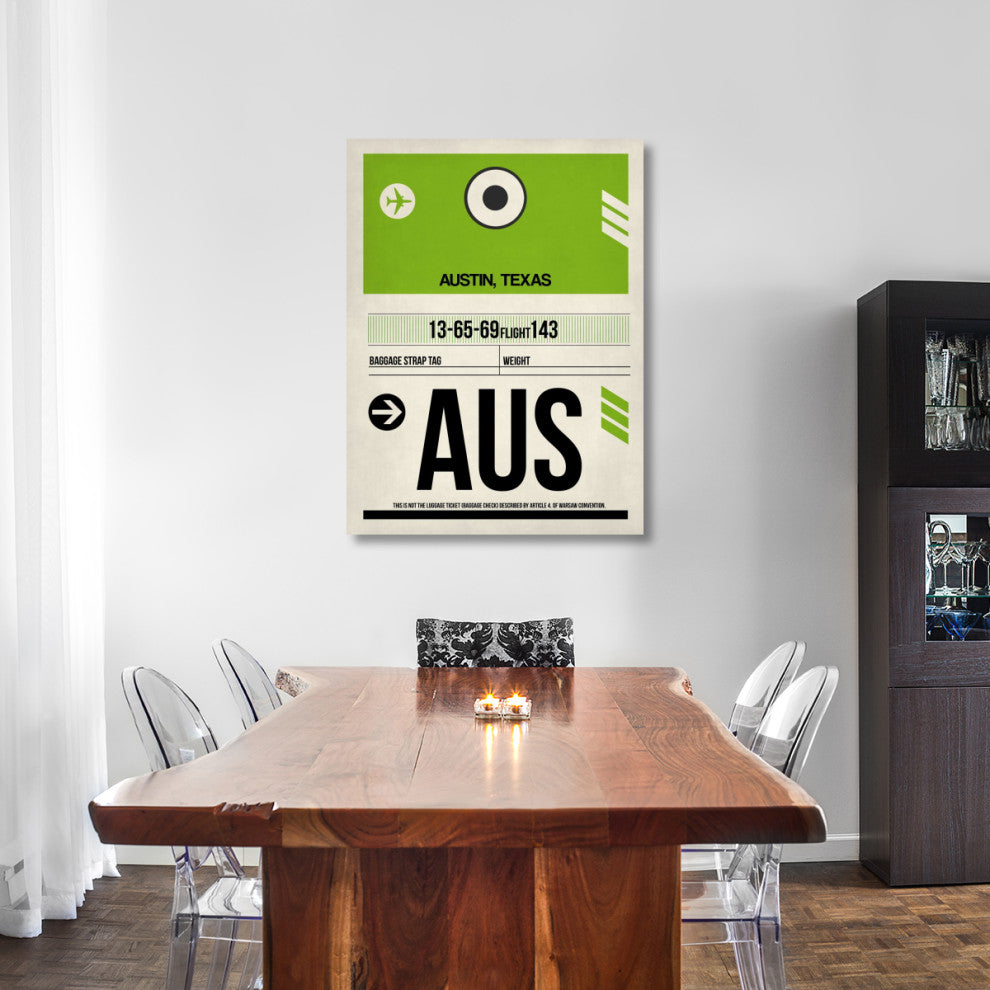 "AUS Austin Luggage Tag 1" Fine Art Print