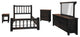 Barnwood Style Timber Peg Mission Bedroom Set, Dusk, Queen
