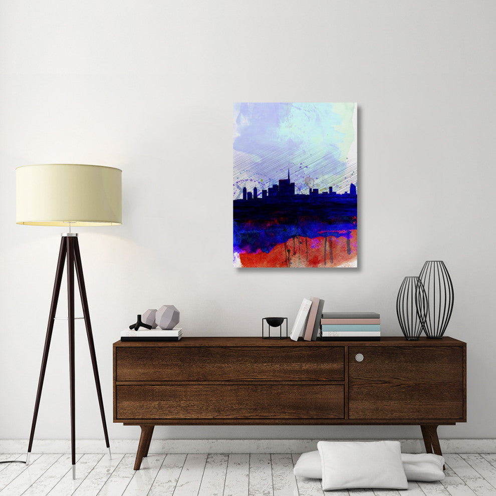 "Milan Watercolor Skyline" Fine Art Print