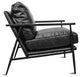 Charcoal Black Leather Club Chair