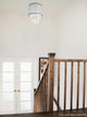 2-Light Incan Crystal Flush-Mount P Chrome Silver
