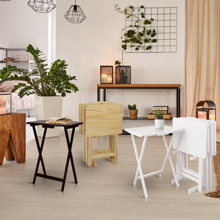 5pcs Tray Table Set White