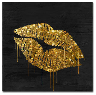 Color Bakery 'Golden Lips' Canvas Art, 18x18