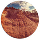 Vermilion Cliffs At Sunrise, Landscape Round Wall Art, 11"