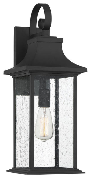 Hancock Matte Black 1-Light Outdoor Sconce, 9x23