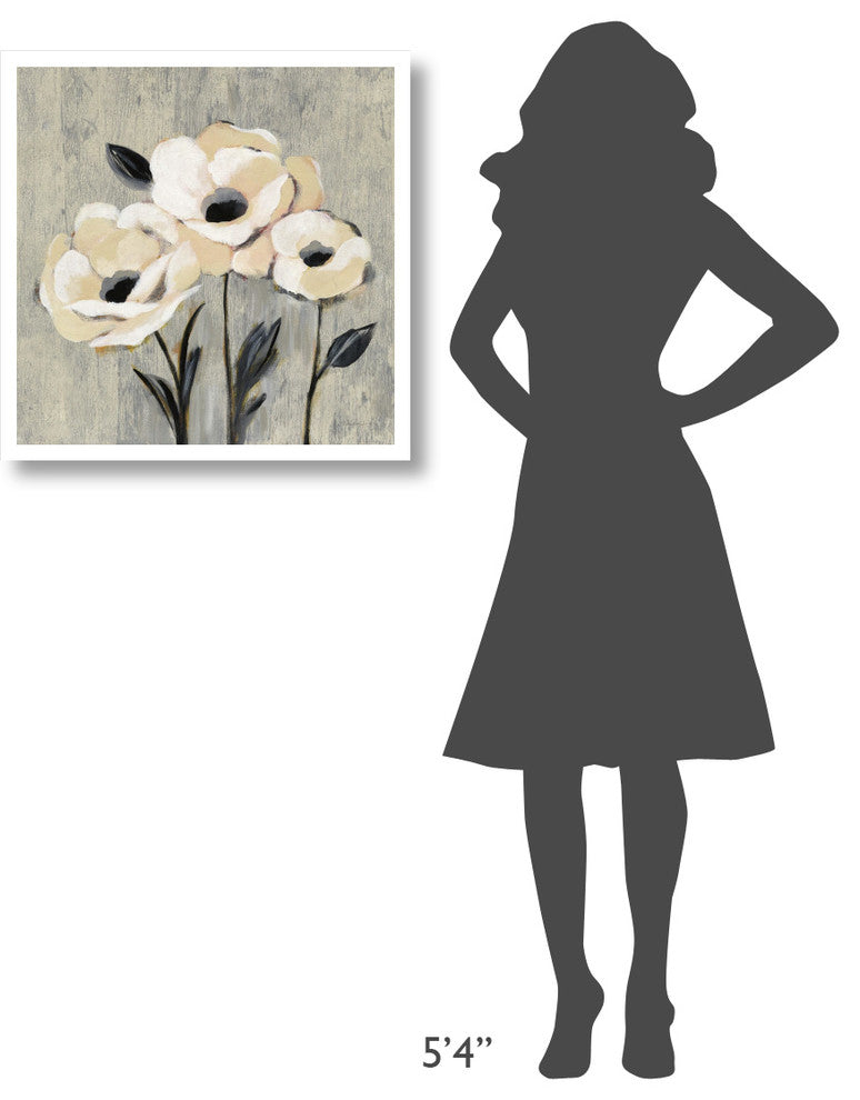 "Graphic Floral I" Digital Paper Print by Silvia Vassileva, 26"x26"