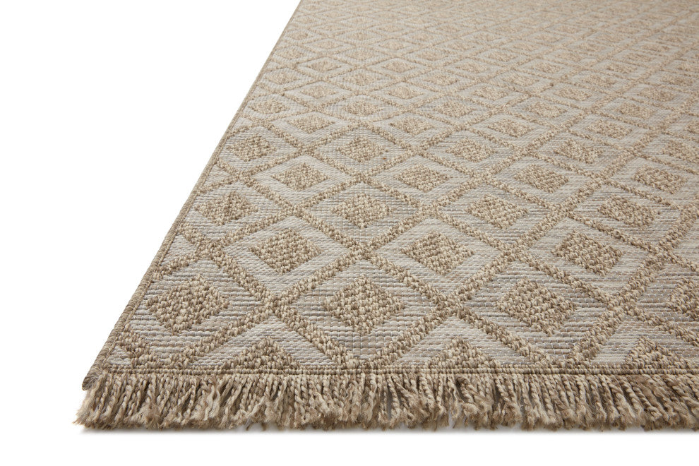 Loloi II In / Out Dawn Natural 7''-8" x 7''-8" Round Area Rug