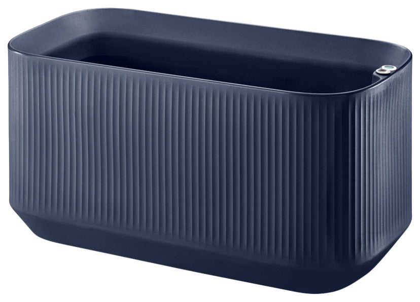 TruDrop Self-Watering Modular Deck Planter Box - Midnight, 40"x20"x20"H