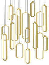 Sienna LED Round Pendant, Gold, 24"w, 232w - 5cct