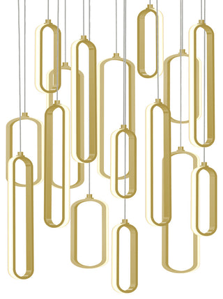 Sienna LED Round Pendant, Gold, 24"w, 232w - 5cct