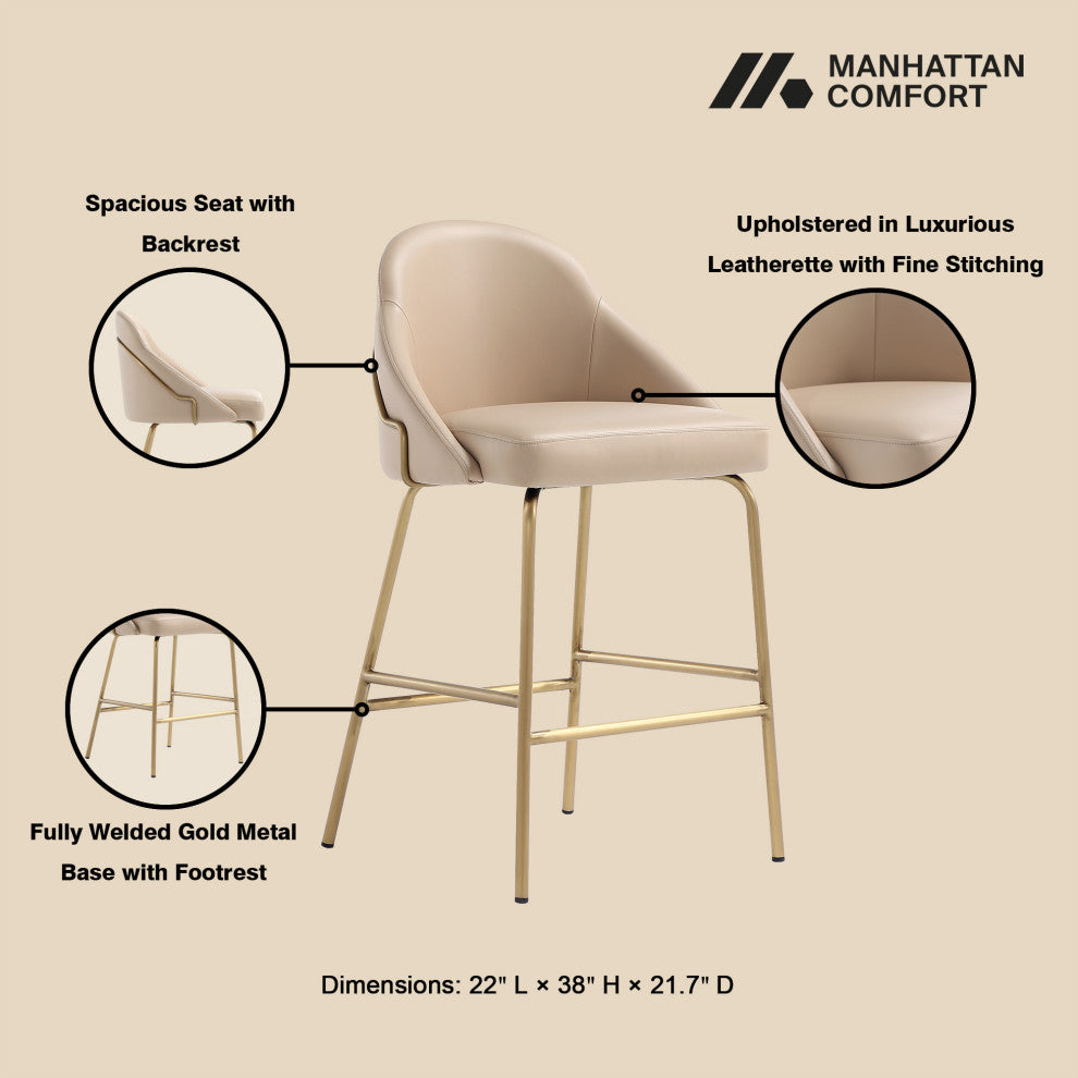 Manhattan Comfort Gracie Counter Stool