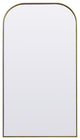 Metal Frame Arch Full Length Mirror 35X66 Inch, Brass