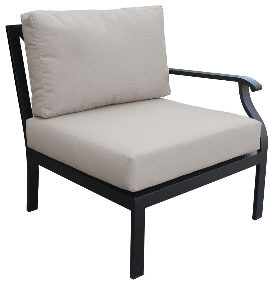 kathy ireland Madison Ave. 5 Piece Aluminum Patio Furniture Set 05d, Almond