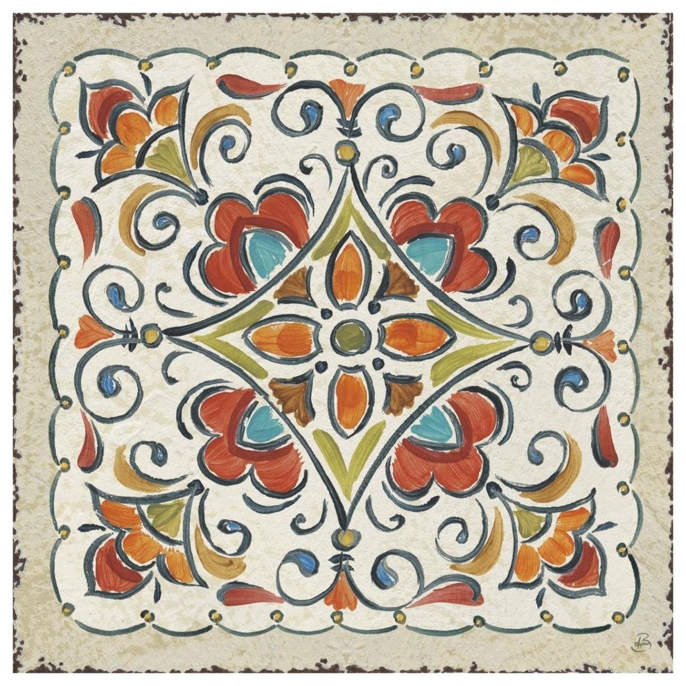 "Mediterranean Flair XIII" Digital Paper Print by Daphne Brissonnet, 38"x38"