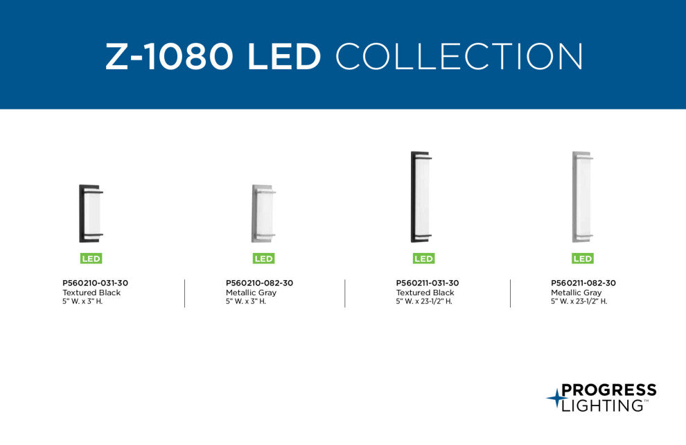 Z-1080 LED Collection Black 2-Light Large LED Outdoor Sconce