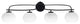 Cavella 4 Light Bath Bar, Matte Black Finish, 7" White Muslin Glass