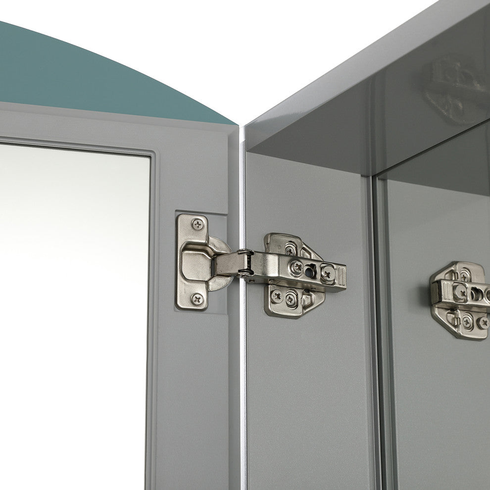 Aluminum Bathroom Medicine Cabinet, Recess Or Surface Mount, 20"x31"