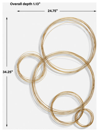 Uttermost - 04369 - Wall Decor - Golden Bubbles - Antique Gold Leaf