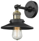 Railroad 1-Light Dimmable LED Sconce, Black Antique Brass
