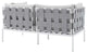Harmony 8-Piece Sunbrella Outdoor Patio Aluminum Seating Set, Gray Gray