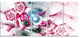 Pink Roses Fractal Design, Abstract Canvas Art Print, 60"x28", 5 Panels