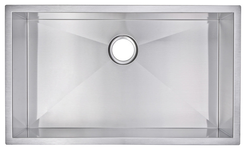 Zero Radius Single Bowl Stainless Steel Hand Made Undermount Kitchen Sink