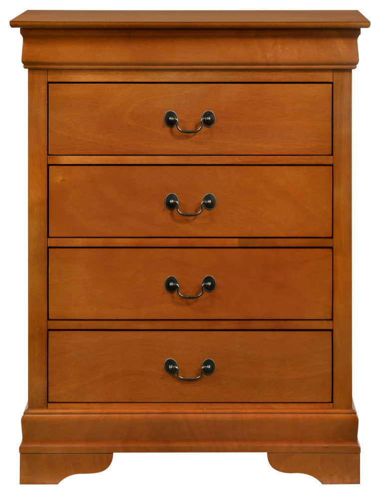 Louis Phillipe Oak 4 Drawer Chest of Drawers, 31, L. X 16, W. X 41, H.