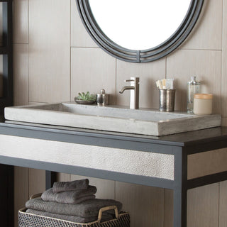 Trough 3619 Bathroom Sink, Ash, Single Faucet Cutout