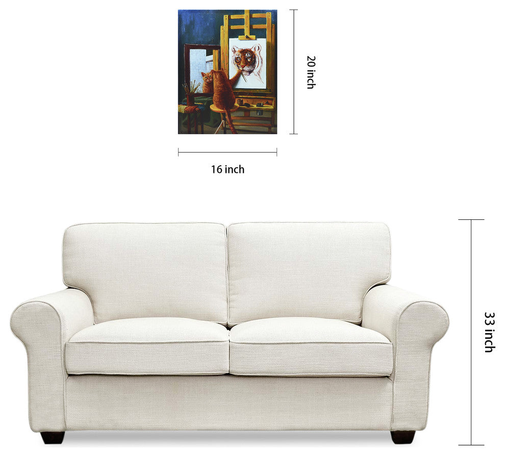 "Norman Catwell" Cat Wall Art, Graphic Art Print on Wrapped Canvas