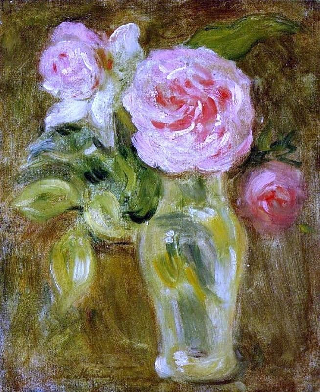 Berthe Morisot Roses, 20"x25" Wall Decal Print