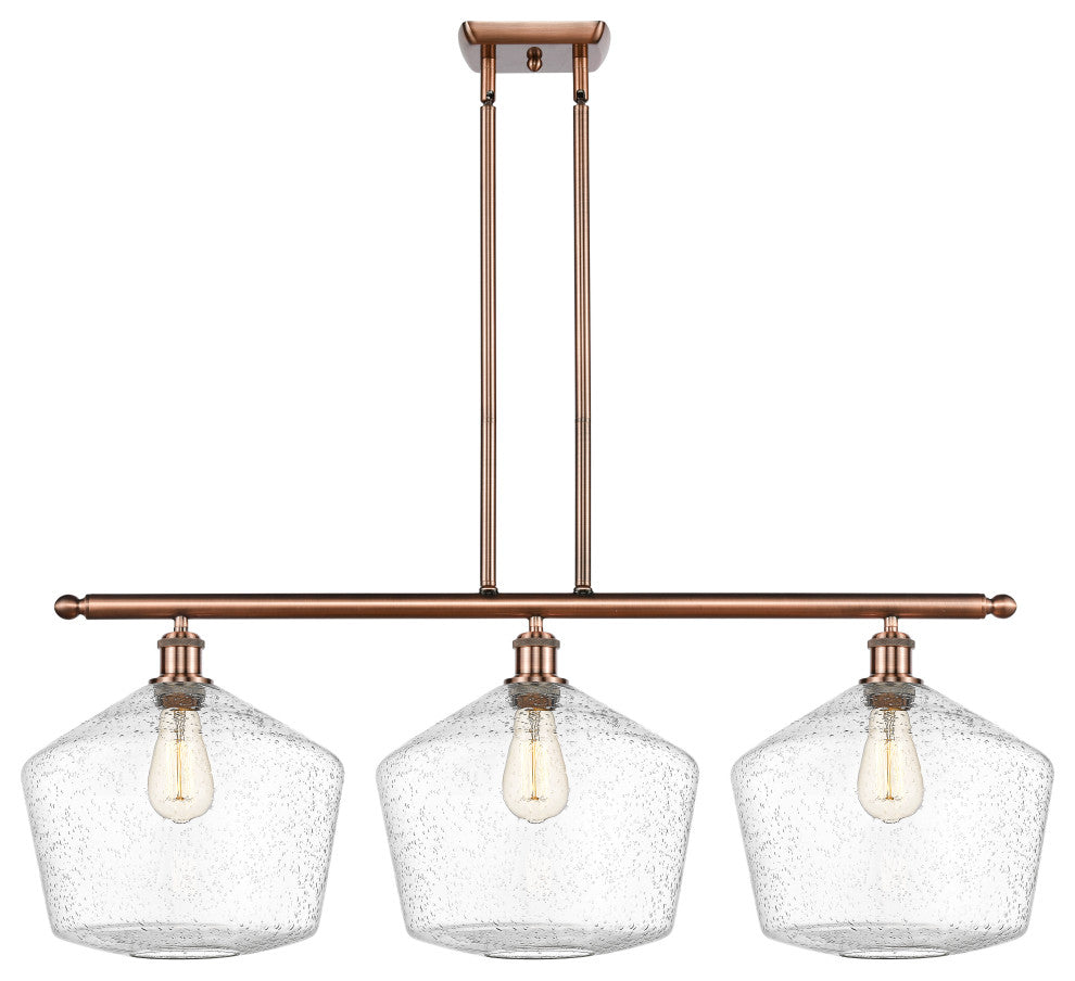 Innovations 516-3I-AC-G654-12-LED 3-Light Island Light, Antique Copper