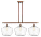 Innovations 516-3I-AC-G654-12-LED 3-Light Island Light, Antique Copper