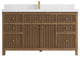 Sonoma Teak 60 Single Bathroom Vanity in Dark Natural with 2" Empira Quartz