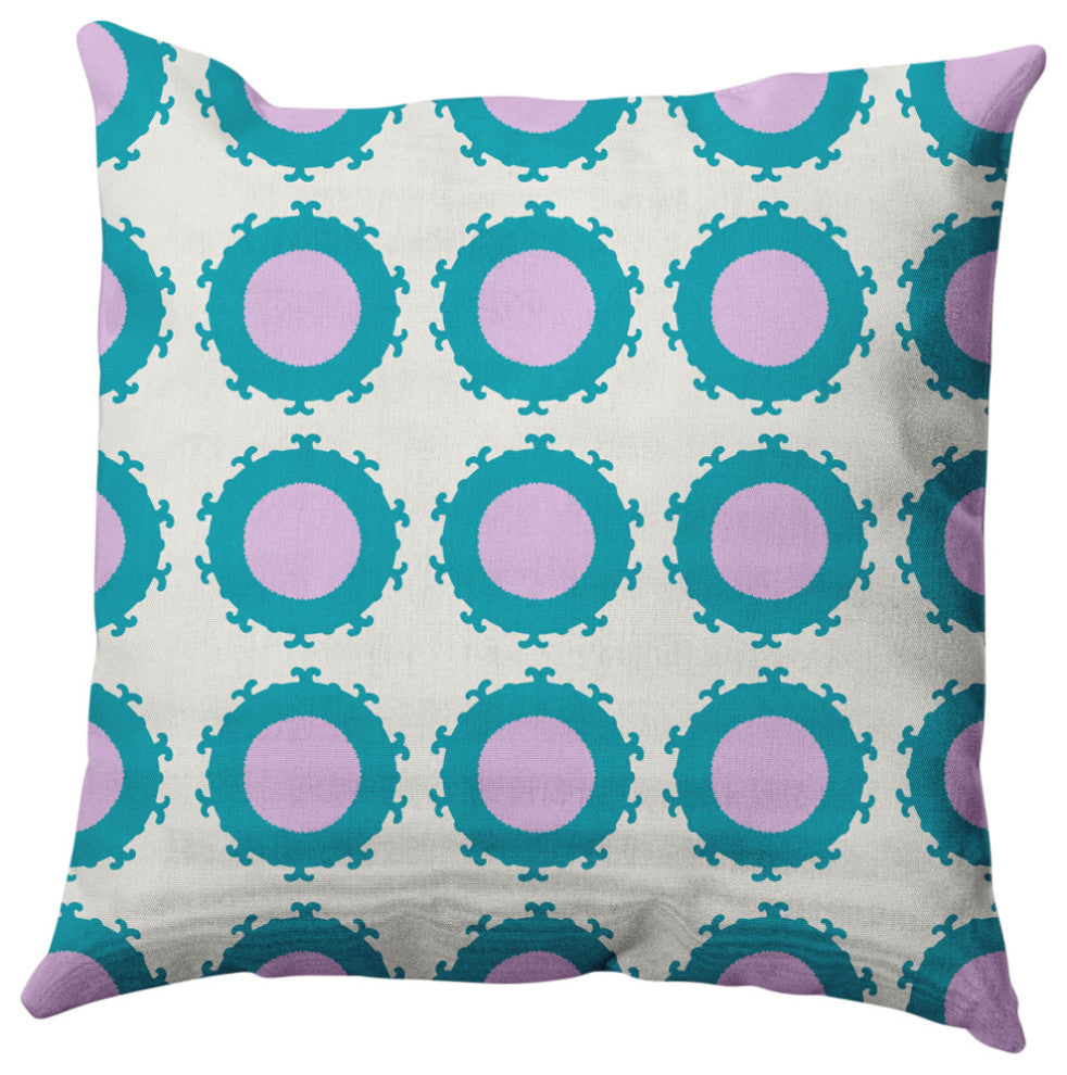 Pan Bubbles Decorative Throw Pillow, Lilac, 18"x18"