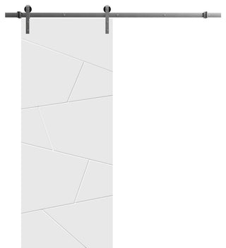 Barn Door 42 x 80 | Planum 0990 Painted White | 8FT